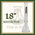 WATERPIPE - 18" Beaker w/ Diffuser downstem- Green *Cap & Stem Provisions