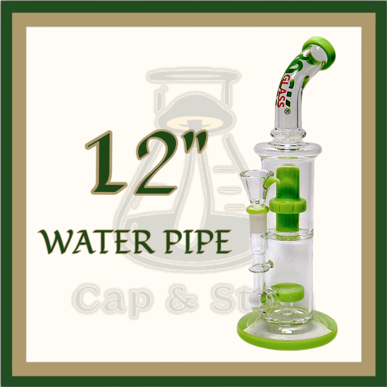 WATERPIPE - 12" Double Showerhead *Cap & Stem Provisions