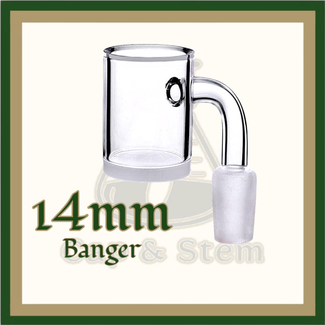 BANGER - 14mm Quartz Male 90° *Cap & Stem Provisions