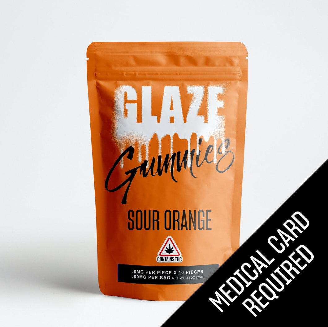 500mg Sour Orange Gummies *Glaze