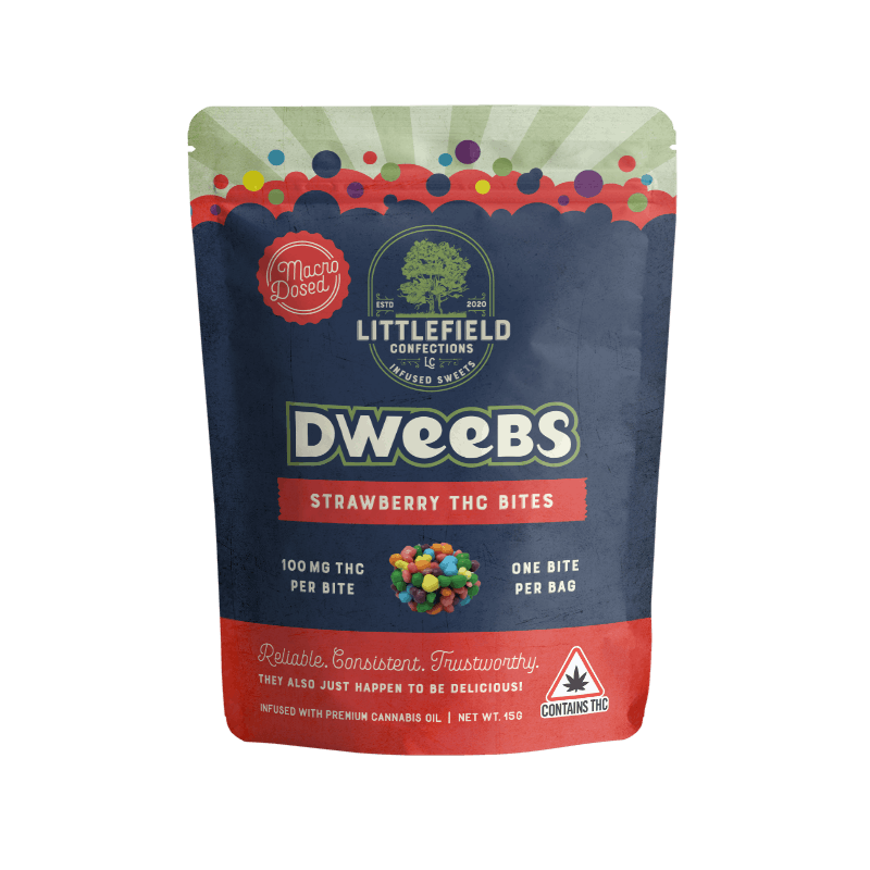 100mg Strawberry DWEEBS *Littlefield Confections