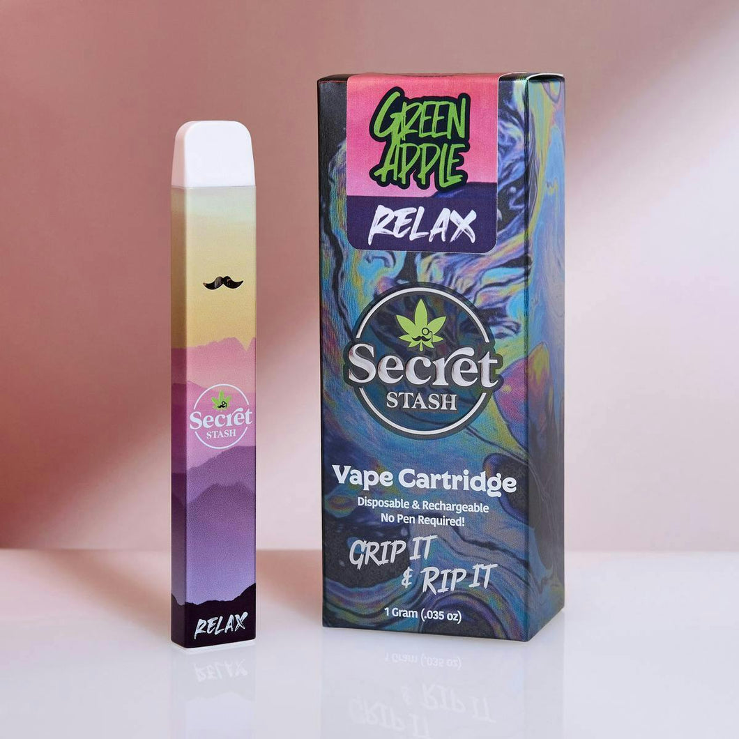 Secret Stash | Disposable Cart | Relax | Green Apple | 1g