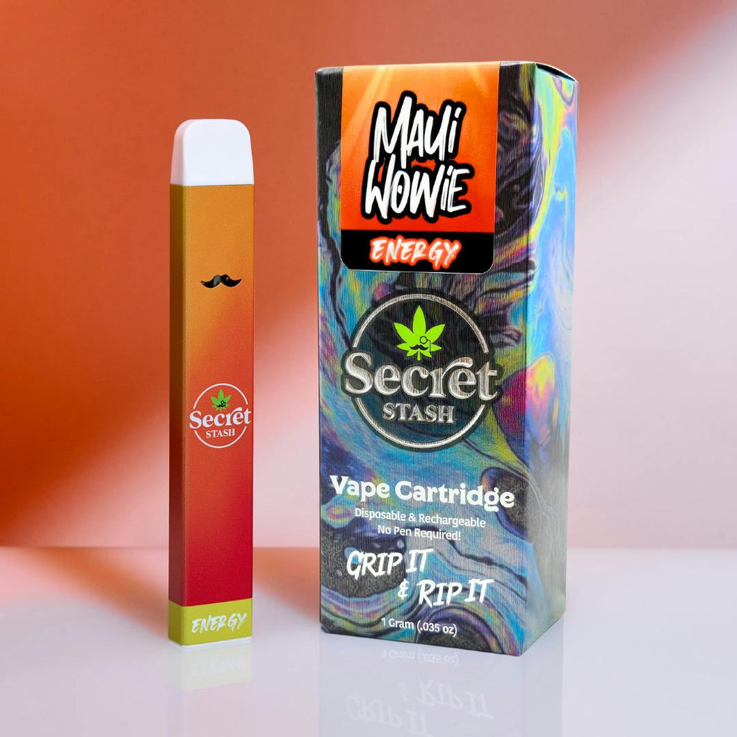 Secret Stash | Disposable Cart | Energy | Maui Wowie | 1g (NEW)
