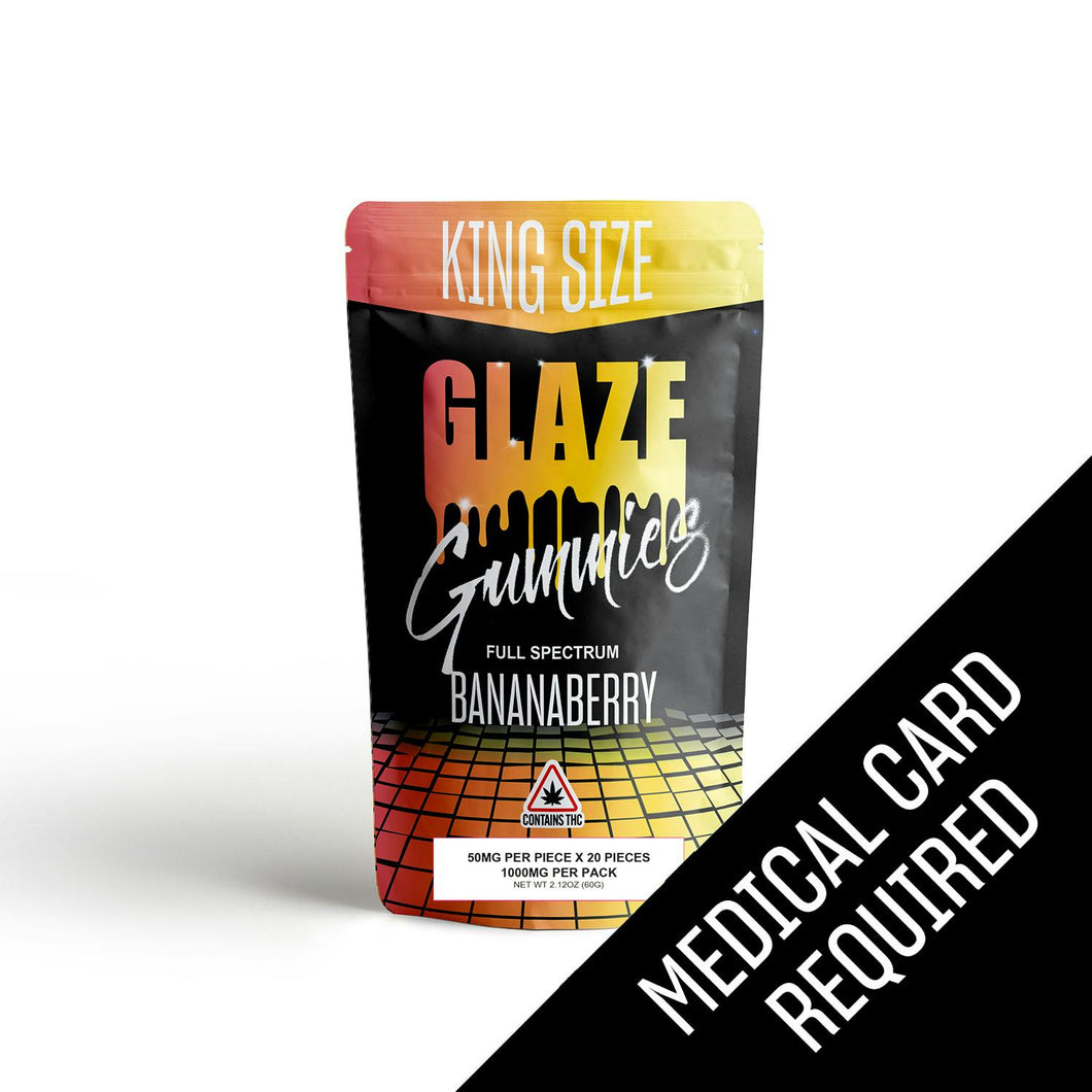 1000mg FULL SPECTRUM Bananaberry Gummies *Glaze