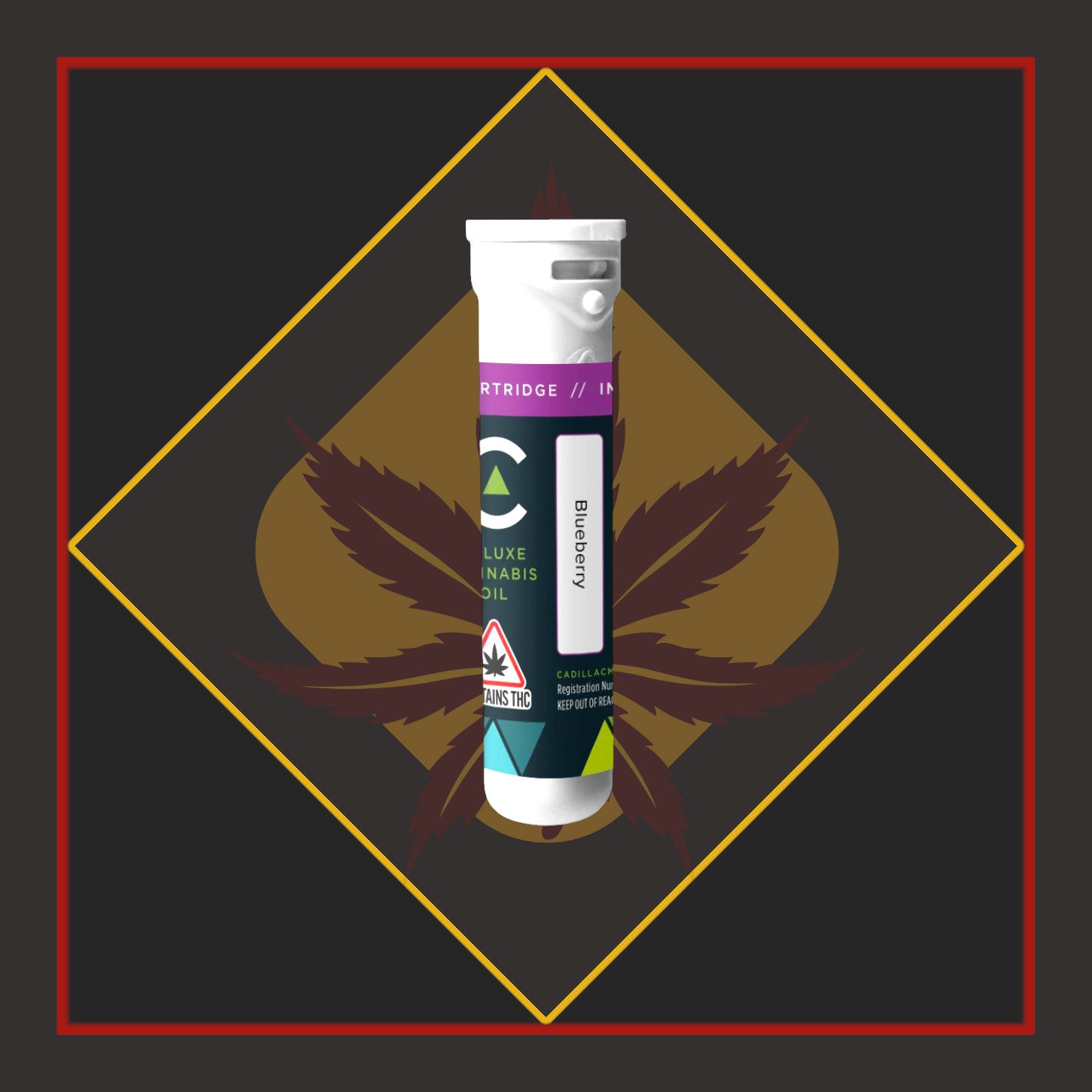 1g Distillate Cartridge - Blueberry - INDICA *Cadillac