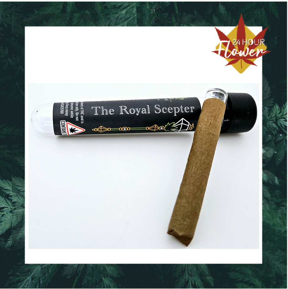 Jelly Roll ROYAL SCEPTER (INDICA) - 2g HEMP BLUNT w/ Reusable Glass Tip!