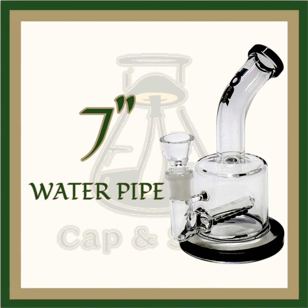 WATERPIPE - 7" Inline Perc - Colors Available *Cap & Stem Provisions