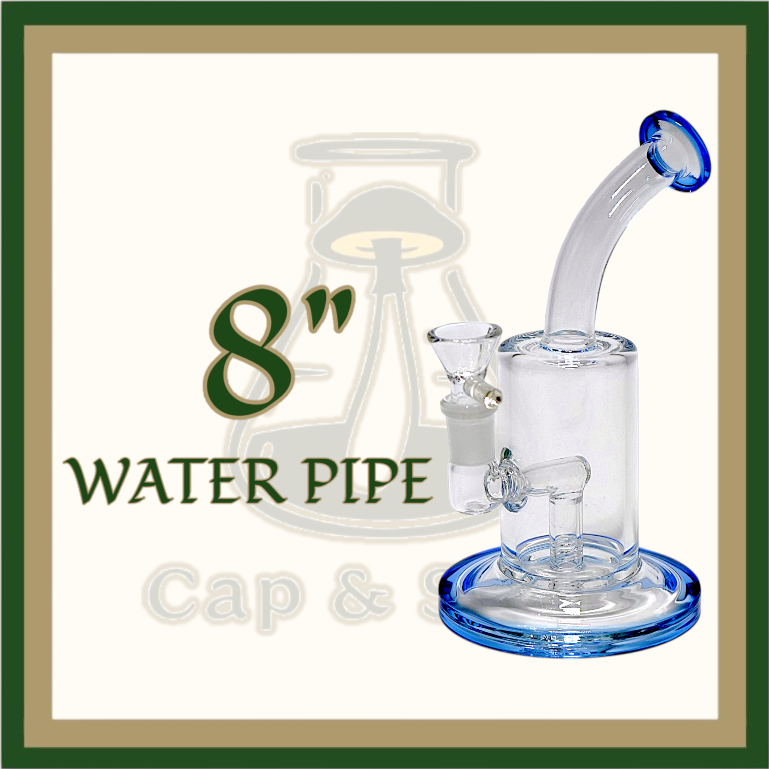 WATERPIPE - 8" Single Perc Diffuser *Cap & Stem Provisions