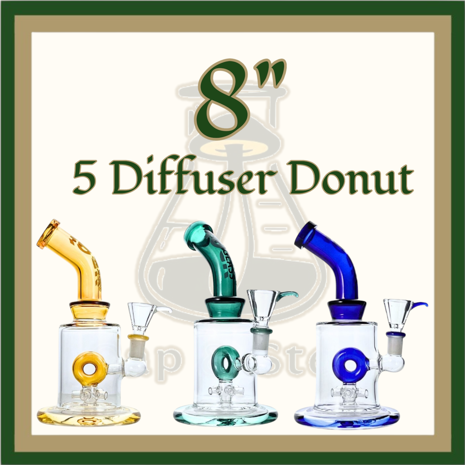 WATERPIPE - 8" 5 Diffuser Donut - Colors Available *Cap & Stem Provisions