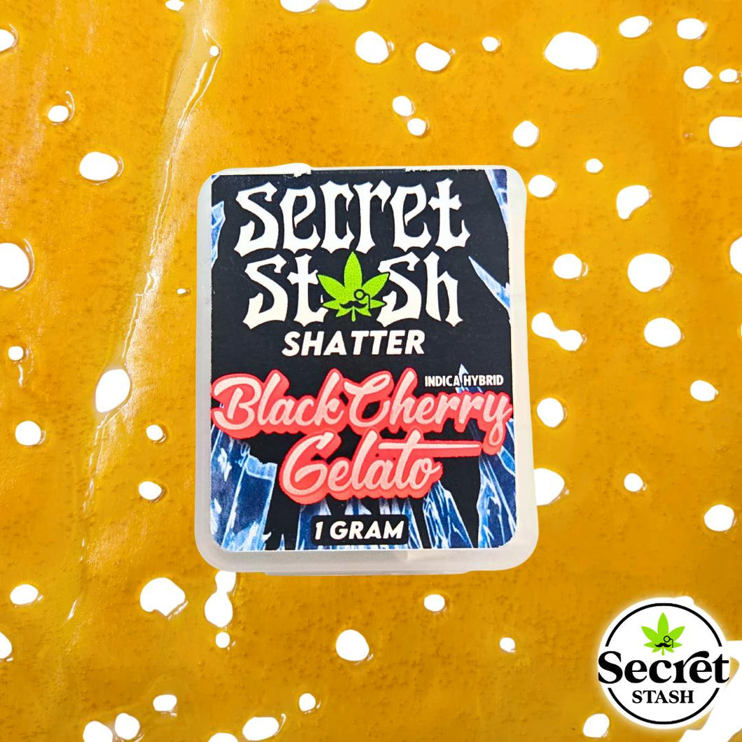 Secret Stash | Shatter | Black Cherry Gelato | 1g/$15, 2g/$25, or... 5g/$60!