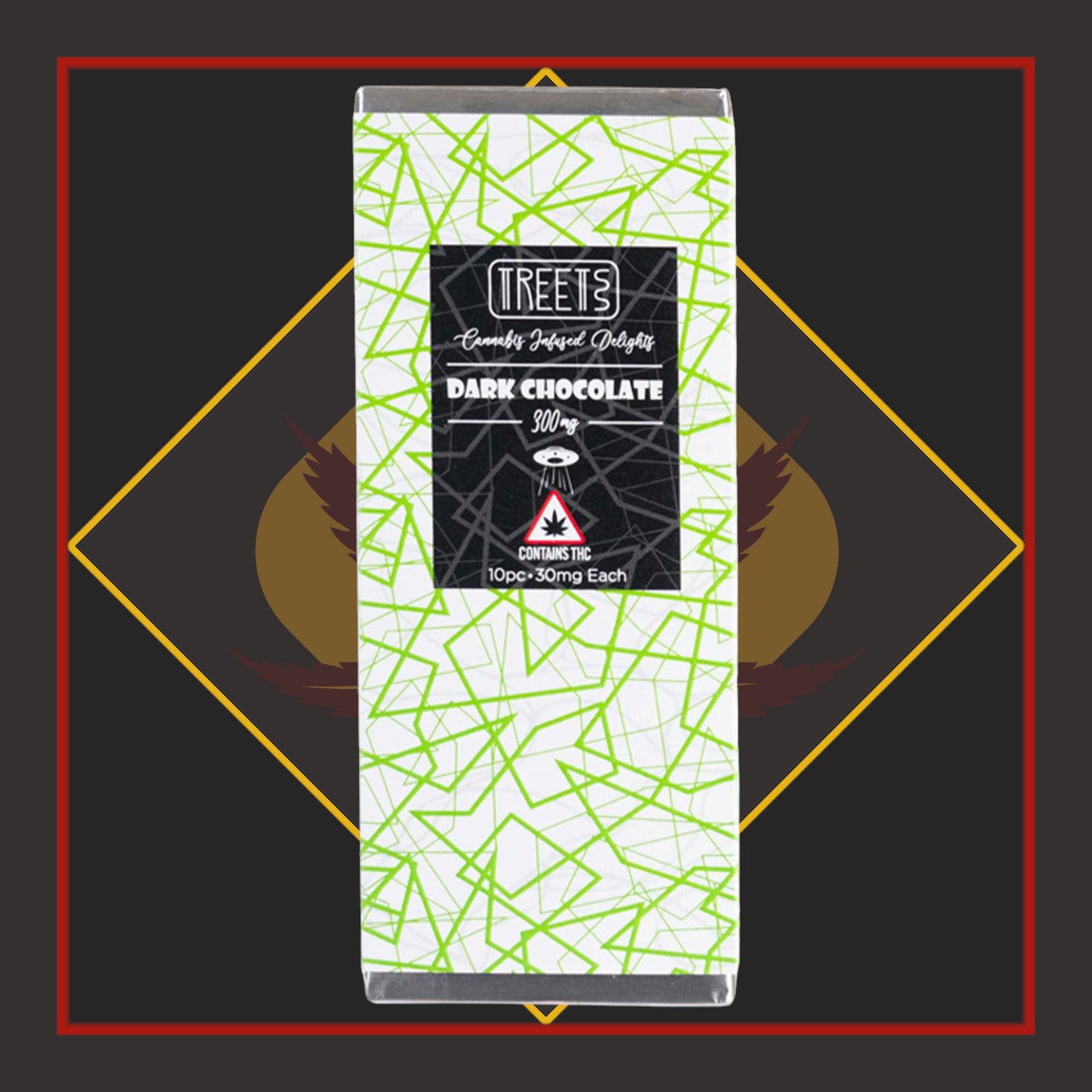 300mg THC Treets Bar - Dark Chocolate *Brigid Farms