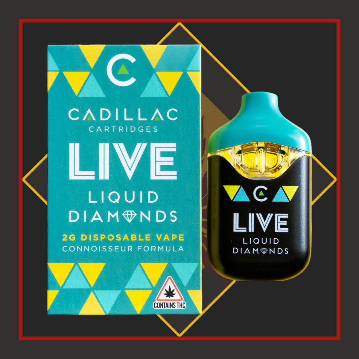 2g Liquid Diamonds Disposable - Larry Breath X Crunch Berry - INDICA/HYBRID *Cadillac