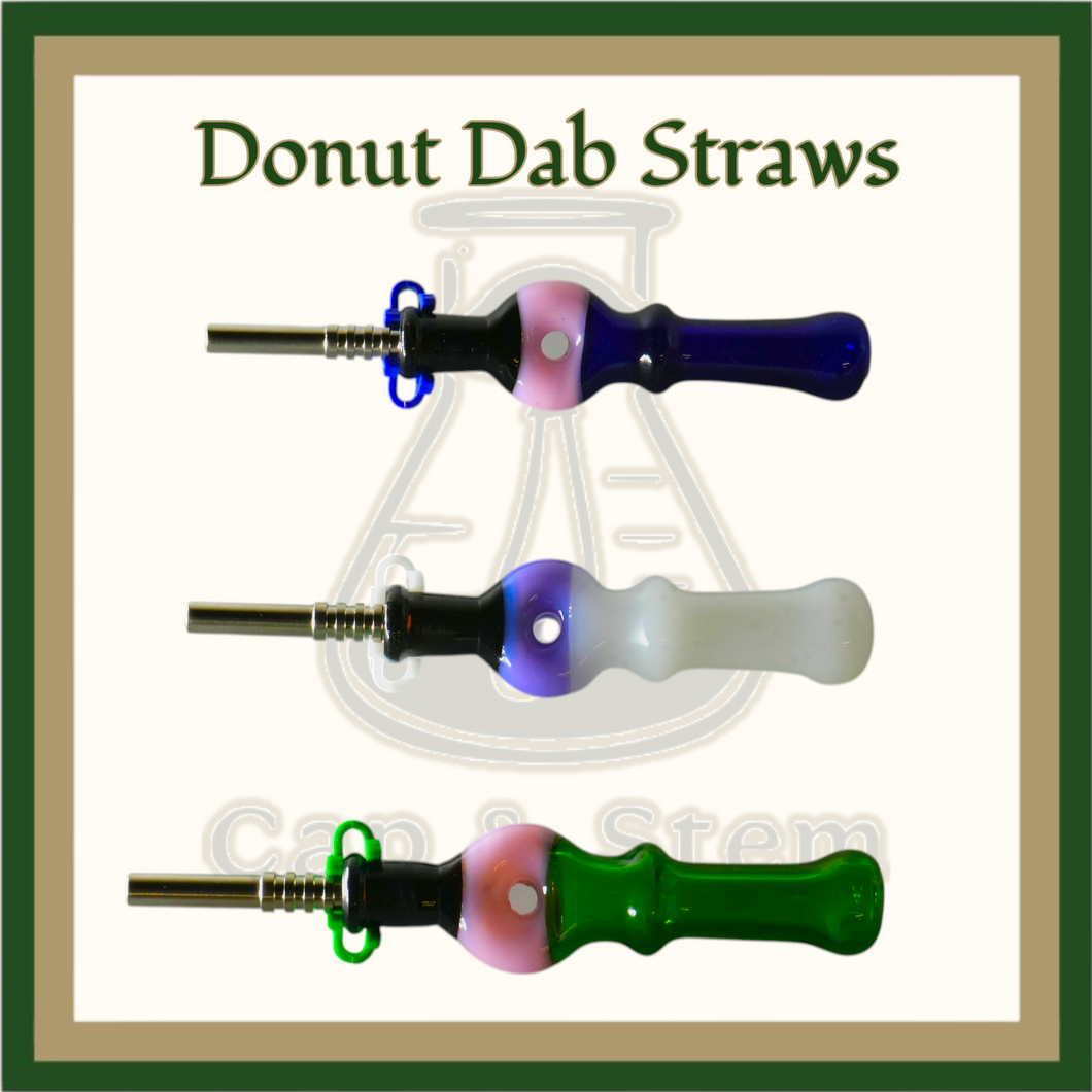 DAB STRAW - Glass Donut Dab Catcher *Cap & Stem Provisions