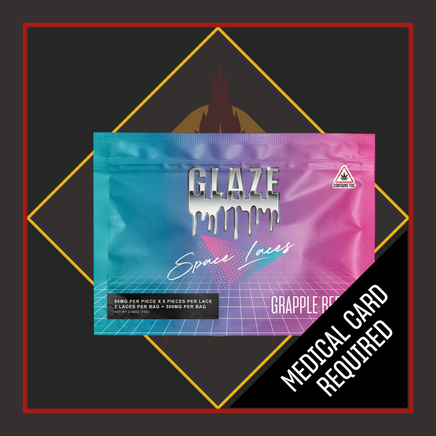 500mg Grapple Berry Space Laces *Glaze