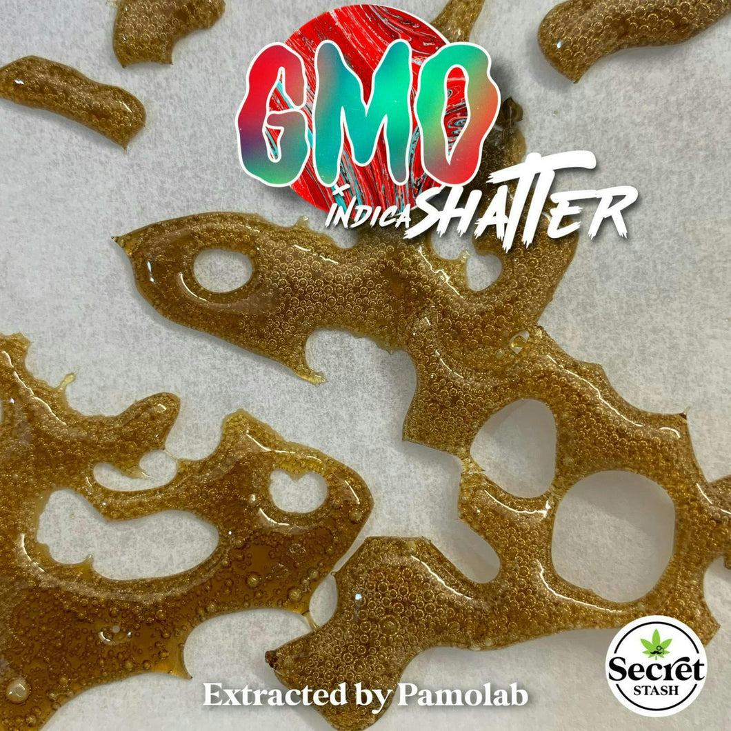 Secret Stash | Shatter | GMO | 1g/$15, 2g/$25, or... 5g/$60!