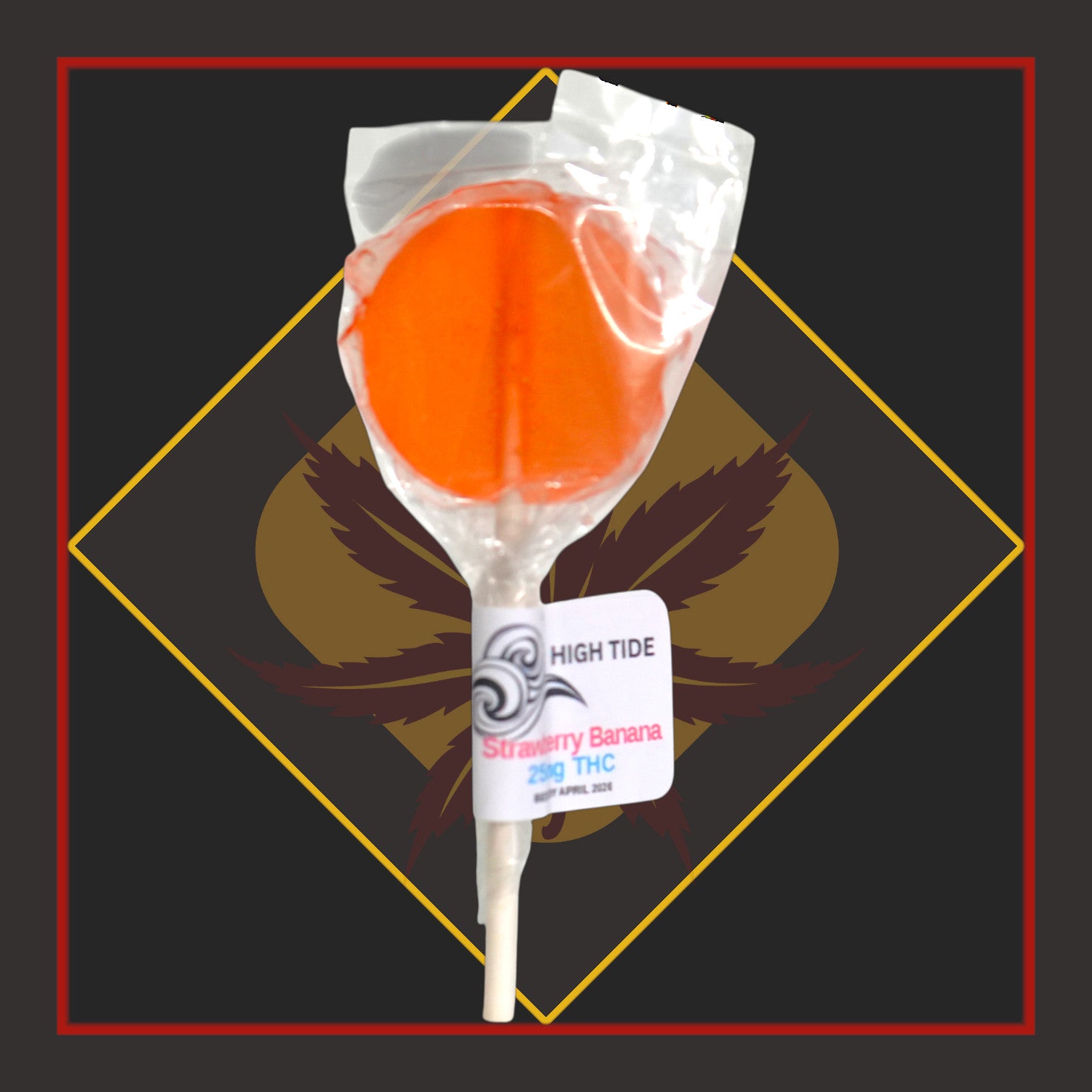 25mg Lollipop - Strawberry Banana *High Tide Edibles