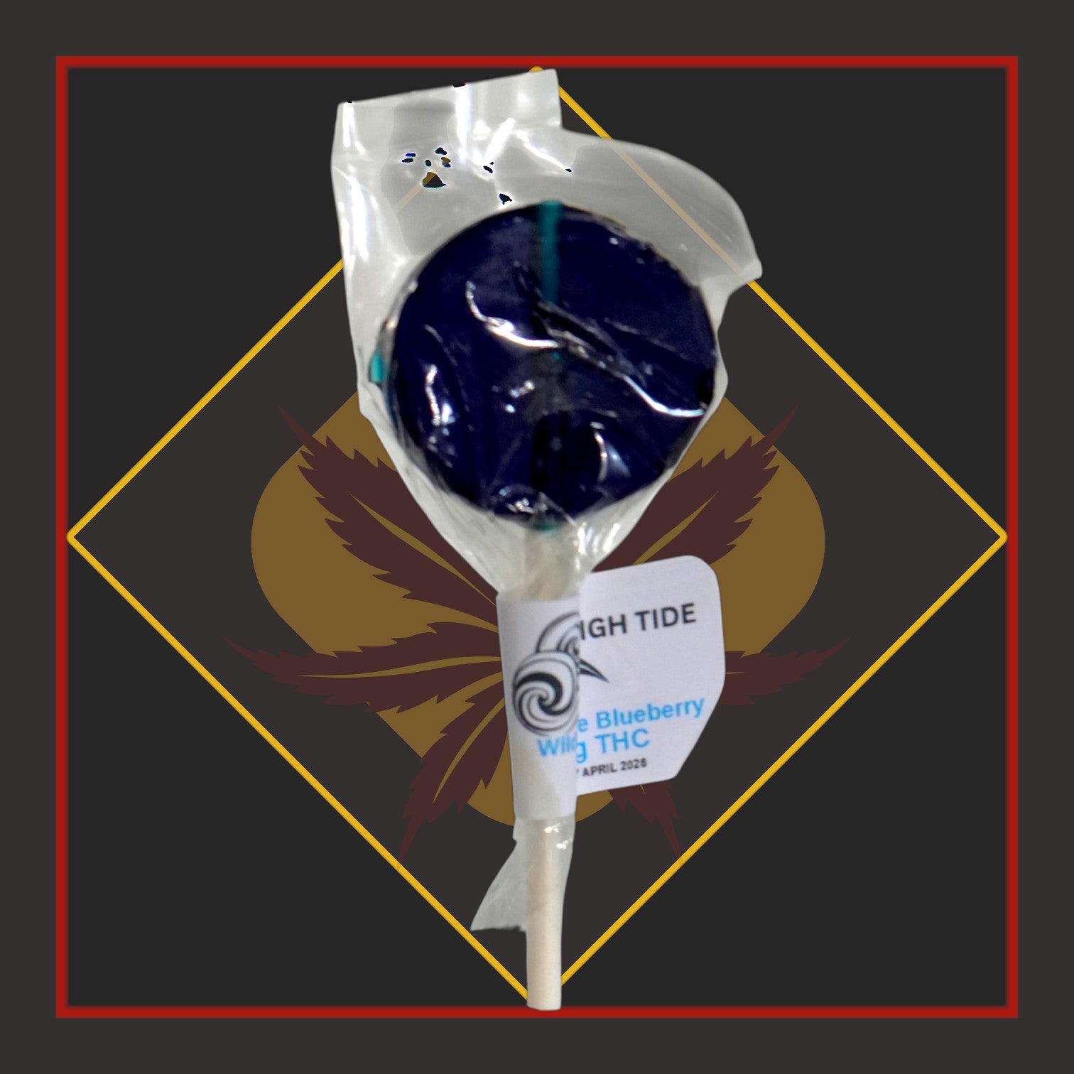 25mg Lollipop - Wild Maine Blueberry *High Tide Edibles