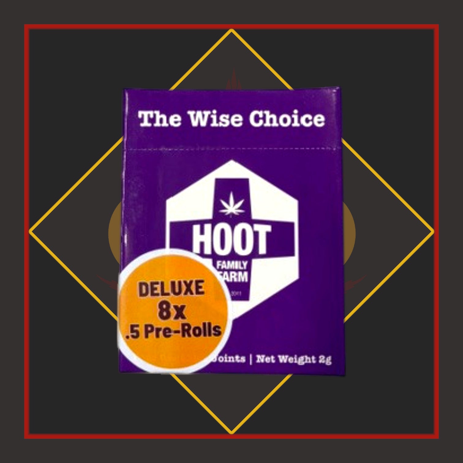 *NEW* .5g Pre-Rolls - Deluxe Hooter Variety 8 Pack *Hoot Family Farm