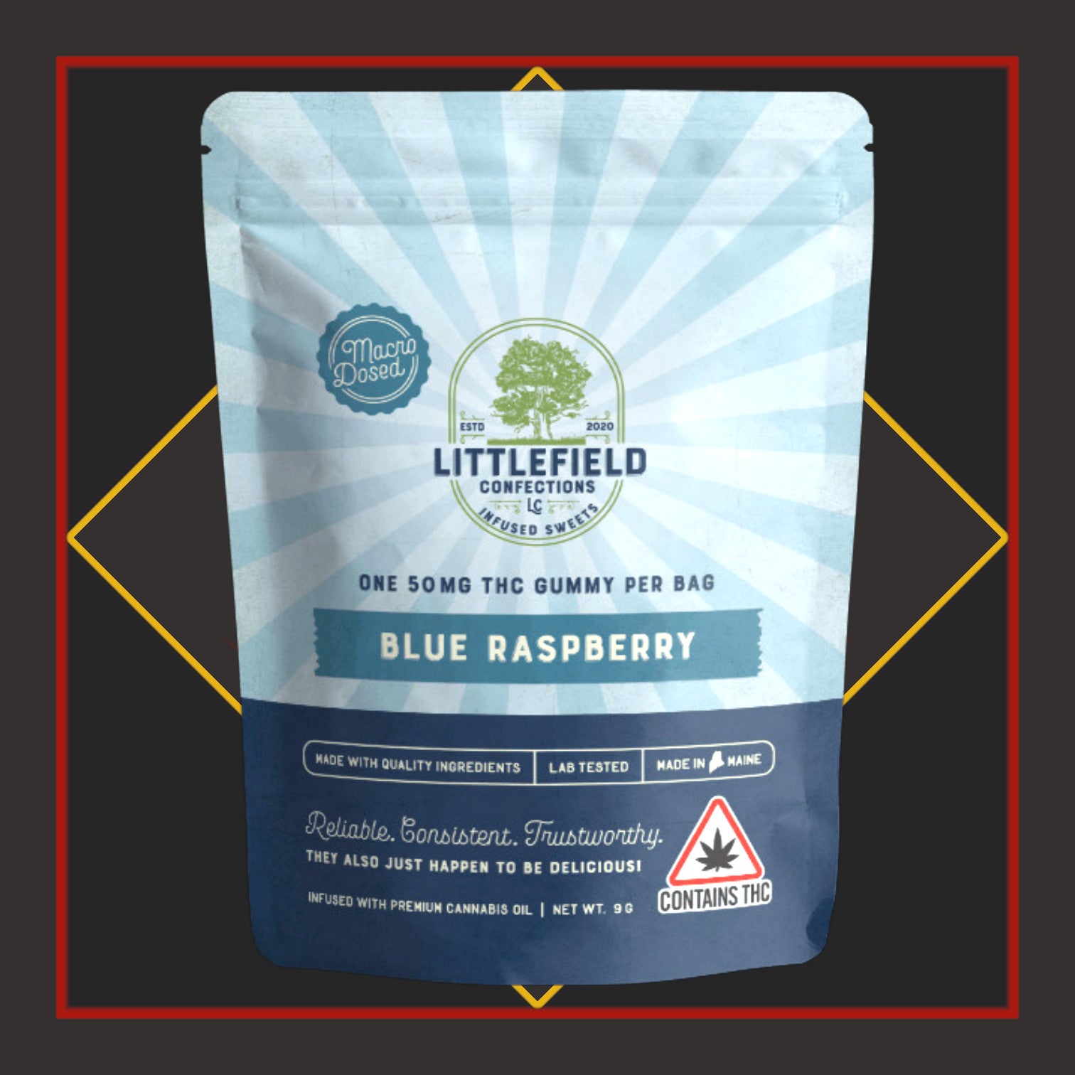 50mg Gummy - Blue Raspberry *Littlefield Confections