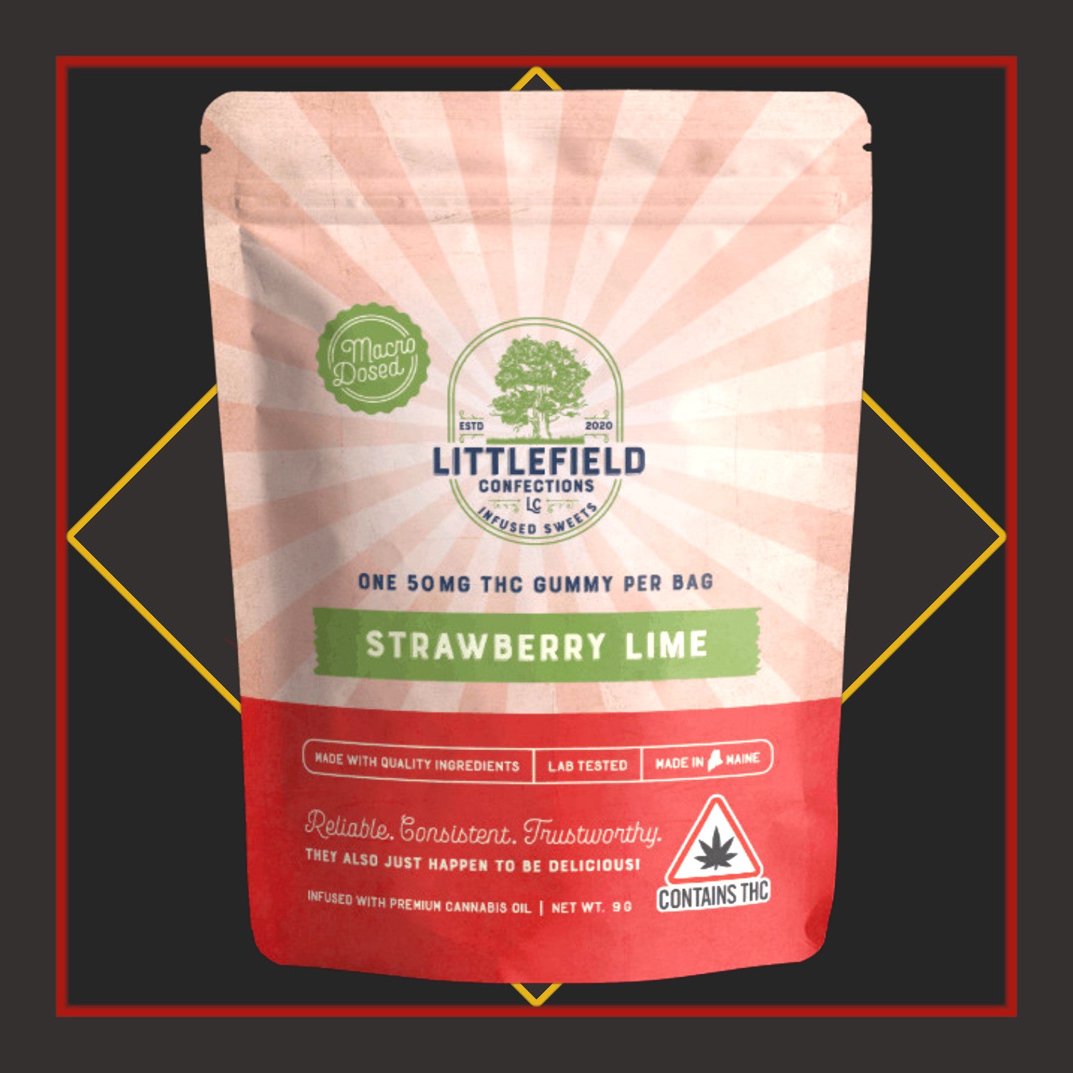 50mg Gummy - Strawberry Lime *Littlefield Confections