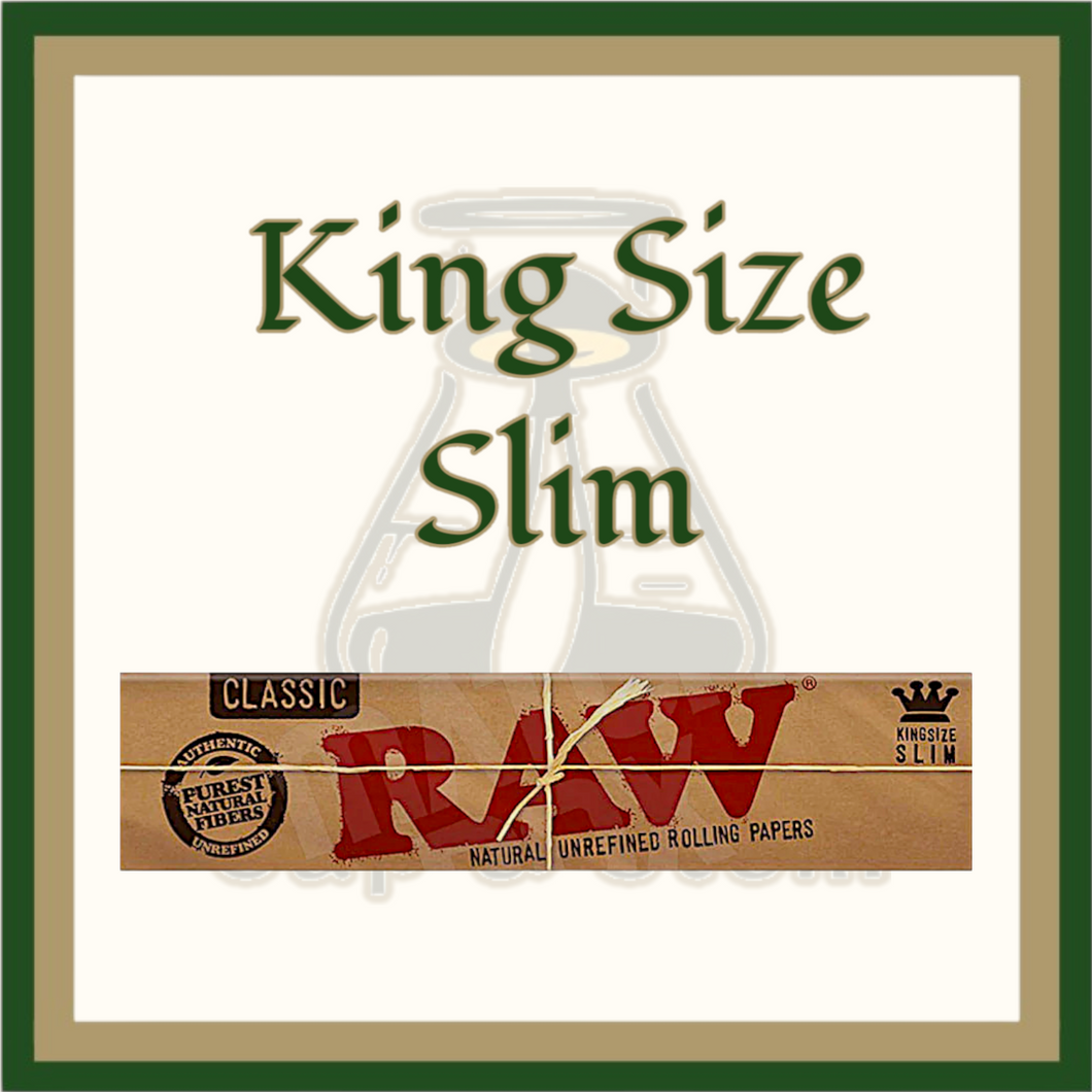 PAPERS - RAW King Size Supreme Rolling Papers *Cap & Stem Provisions