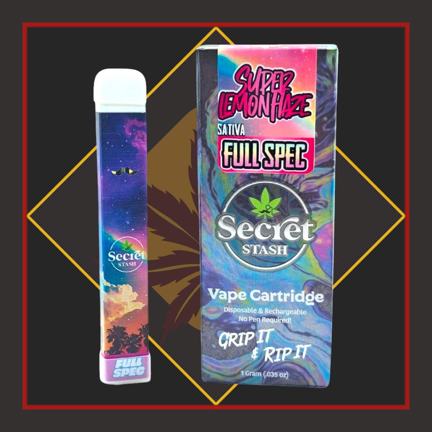 1g Full-Spectrum Disposable Cartridge - Super Lemon Haze *Secret Stash