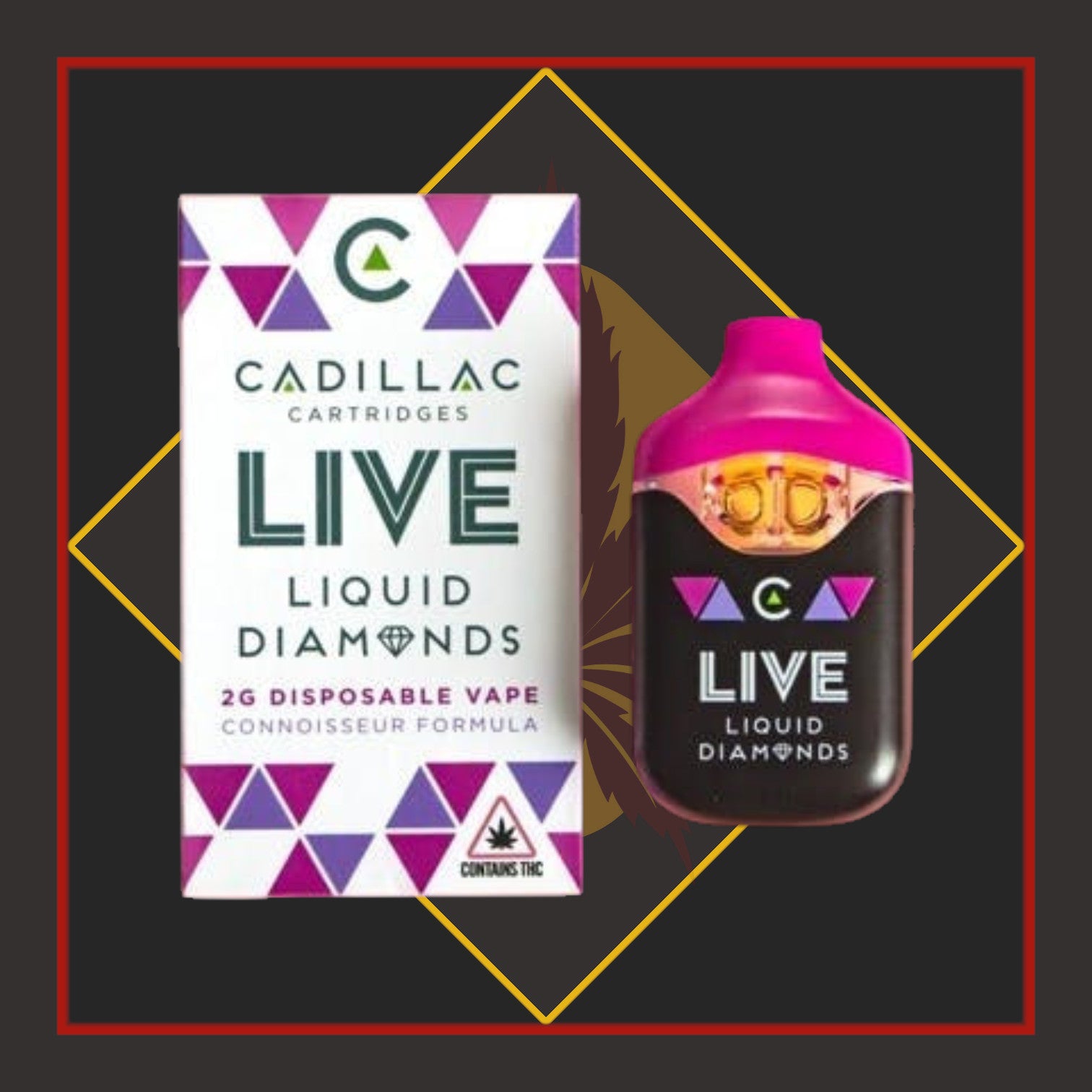2g Liquid Diamonds Disposable - Pink Acai x White Gushers *Cadillac