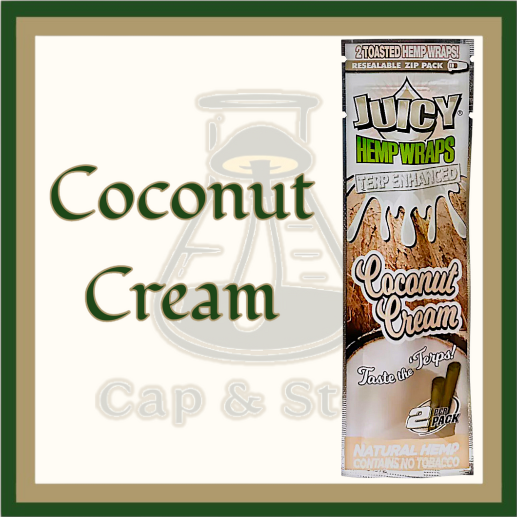 WRAPS - COCONUT CREAM Juicy Jay Hemp Wraps *Cap & Stem Provisions