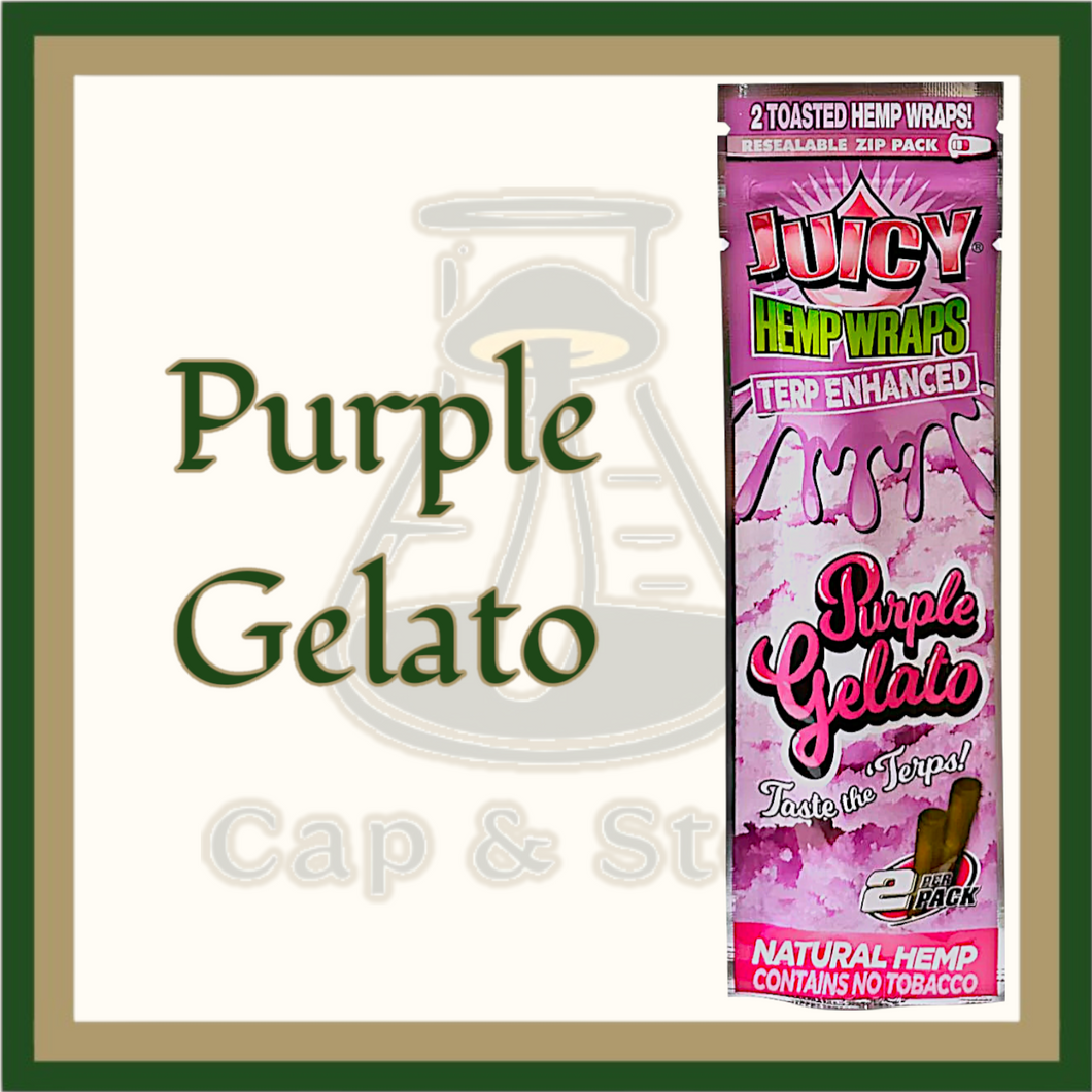 WRAPS - PURPLE GELATO Juicy Jay Hemp Wraps *Cap & Stem Provisions