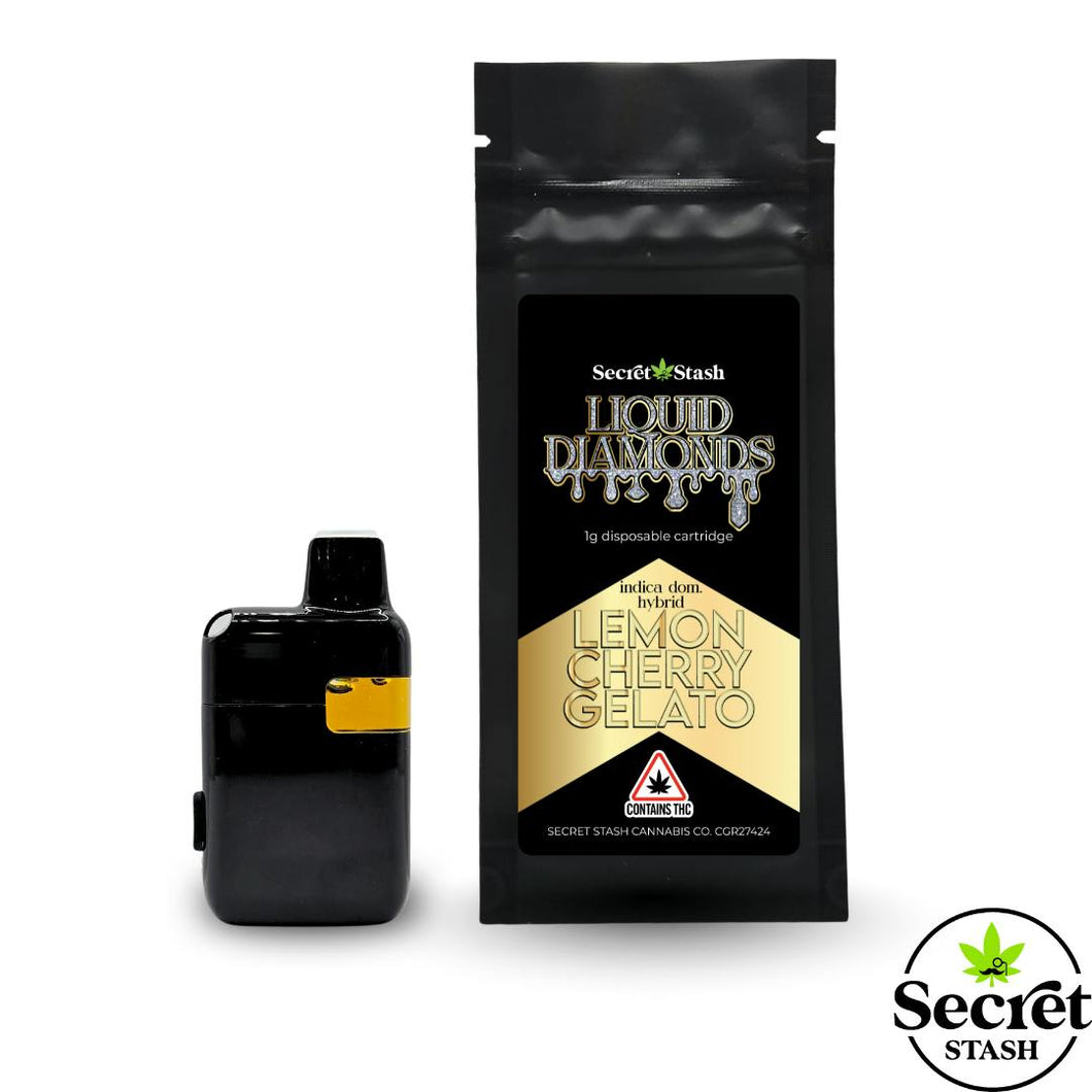 Secret Stash | Liquid Diamonds Disposable Cartridge | GMO | 1g