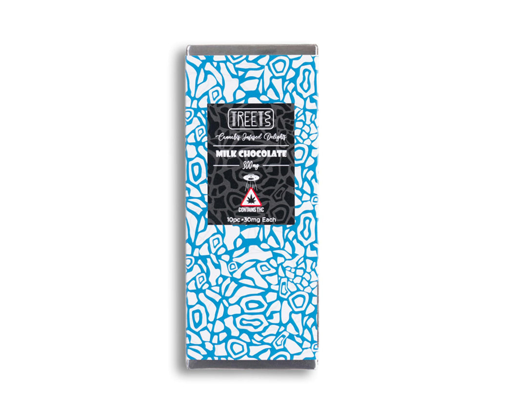 300mg Milk Chocolate THC Treets Bar *Brigid Farms