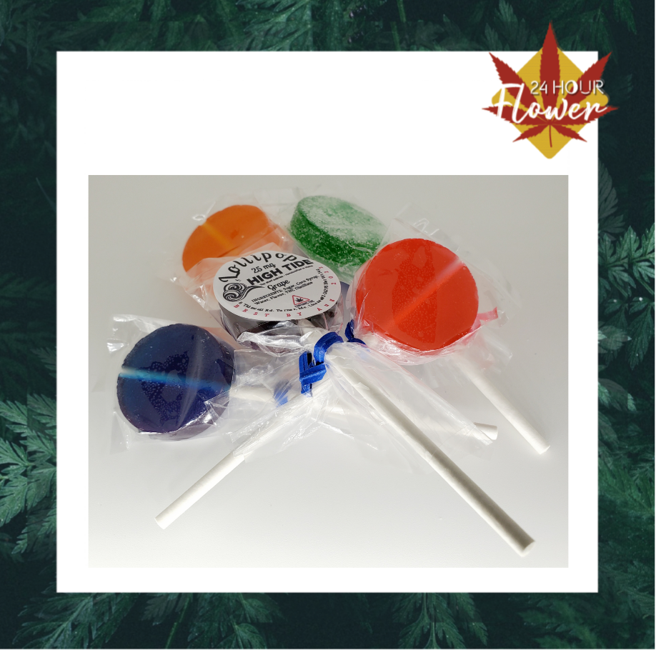 25mg SOUR WATERMELON LOLLIPOP *High Tide Edibles